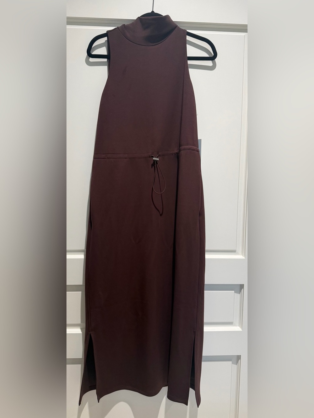 NWT Antonio Melani Lyocell Sleeveless Mock Neckline Midi Dress - Chocolate - M - Picture 7 of 10